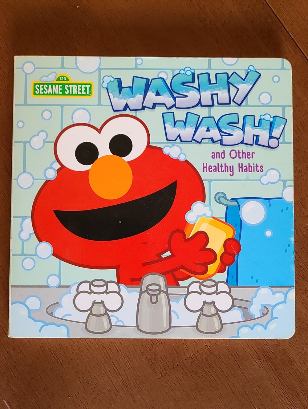 Sesame Street Washy Wash! And Other Healthy Habits Board Book Elmo